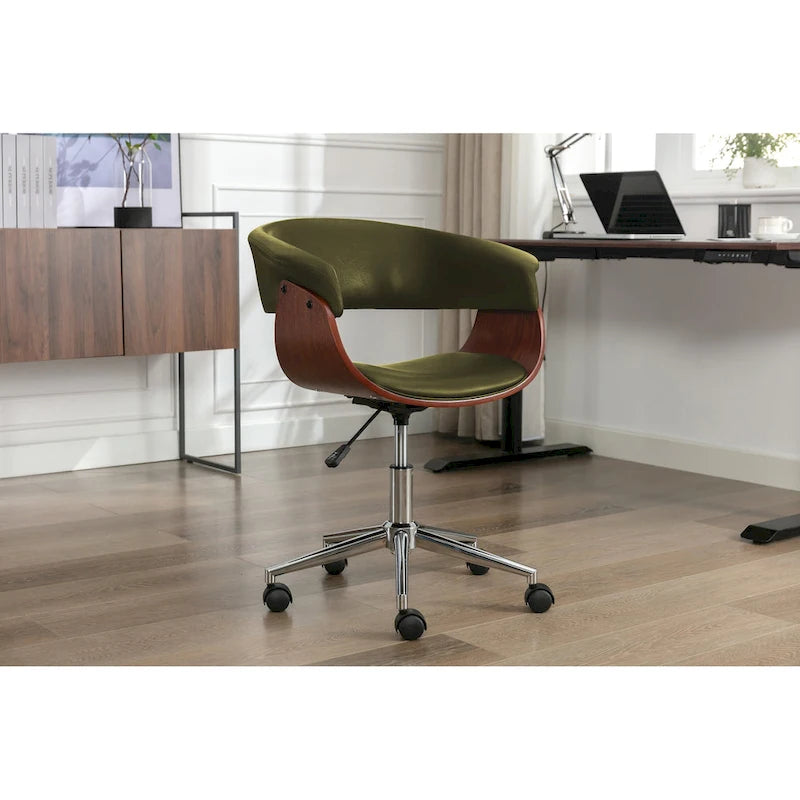 Fauteuil de bureau Carson Carrington Sauoarkrokur en similicuir avec piètement chromé