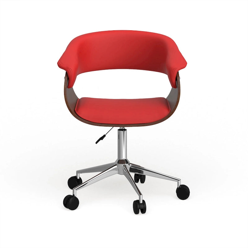 Fauteuil de bureau Carson Carrington Sauoarkrokur en similicuir avec piètement chromé