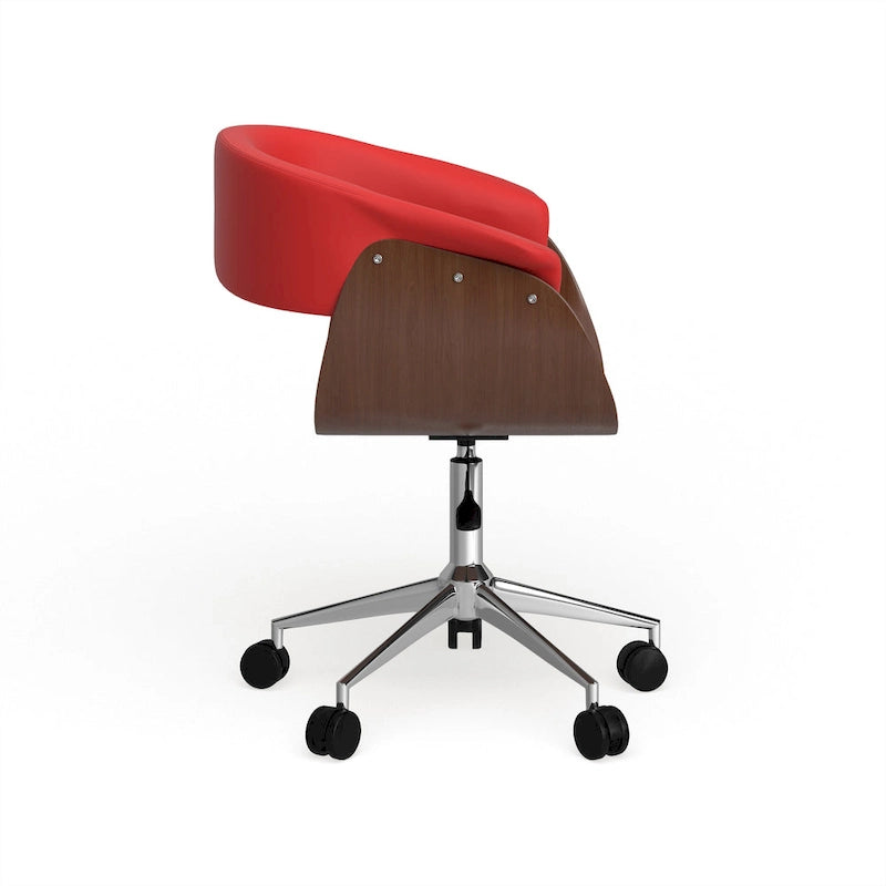 Fauteuil de bureau Carson Carrington Sauoarkrokur en similicuir avec piètement chromé