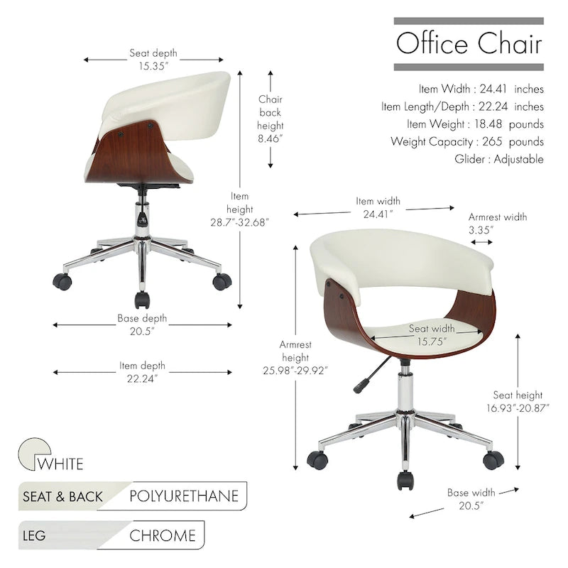 Fauteuil de bureau Carson Carrington Sauoarkrokur en similicuir avec piètement chromé
