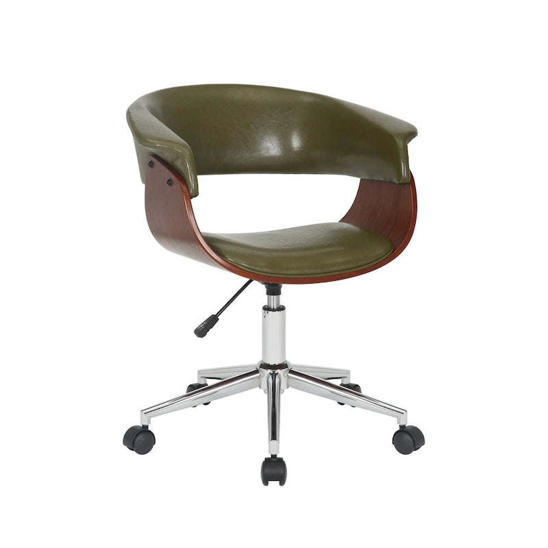 Fauteuil de bureau Carson Carrington Sauoarkrokur en similicuir avec piètement chromé