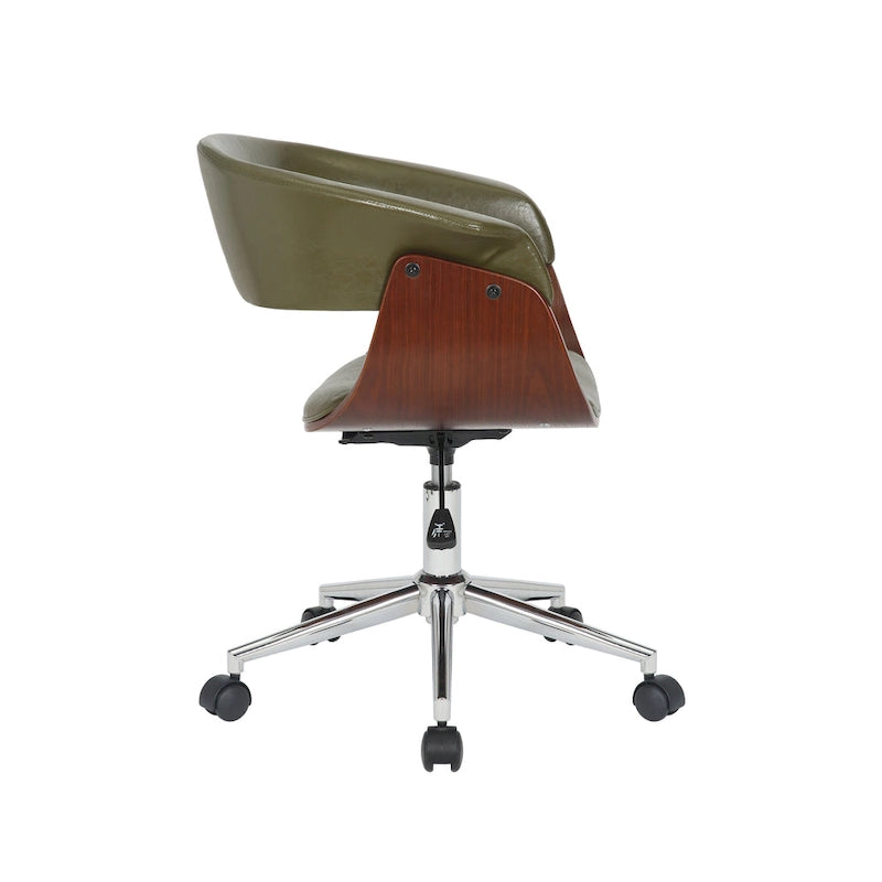 Fauteuil de bureau Carson Carrington Sauoarkrokur en similicuir avec piètement chromé