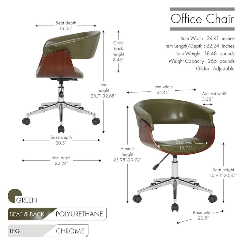 Fauteuil de bureau Carson Carrington Sauoarkrokur en similicuir avec piètement chromé