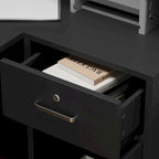 Bureau d'accueil fonctionnel en forme de L, comptoir de réception