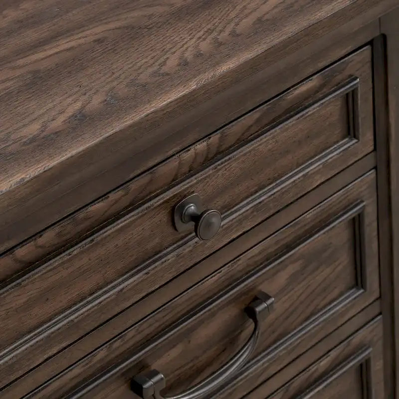 Table de chevet Paradise Valley Saddle Brown avec station de recharge