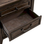 Table de chevet Paradise Valley Saddle Brown avec station de recharge