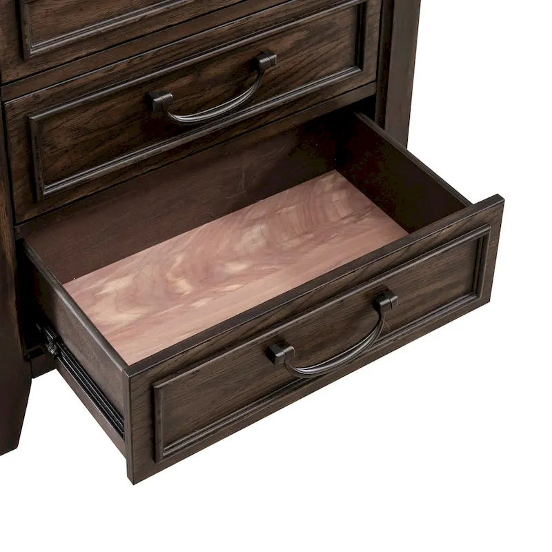 Table de chevet Paradise Valley Saddle Brown avec station de recharge