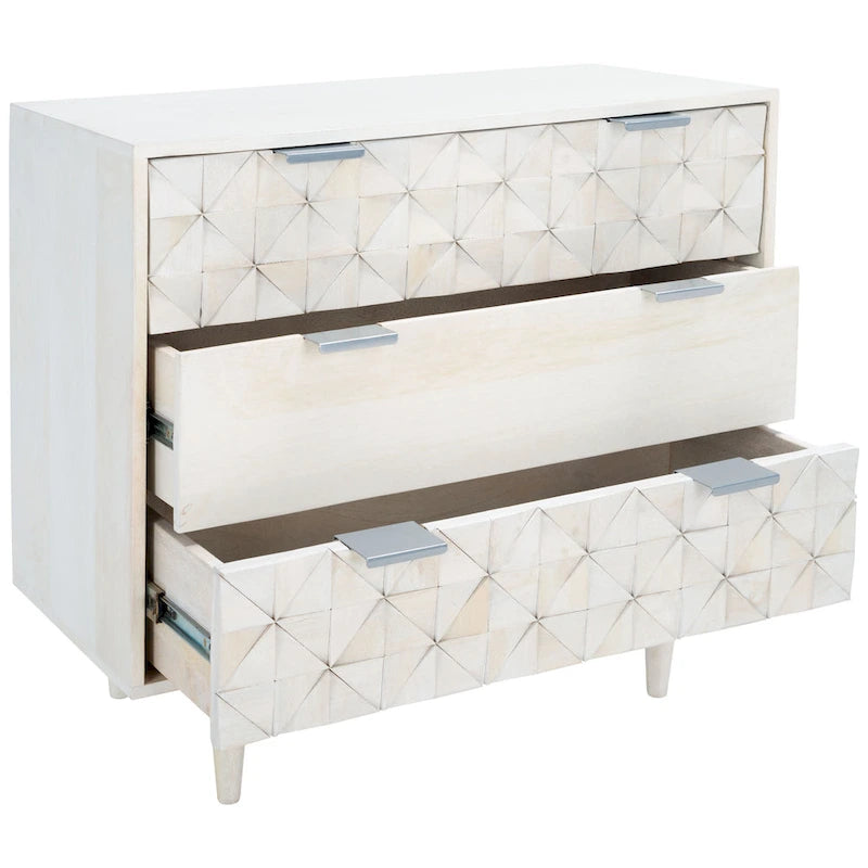 Commode de chambre à coucher SAFAVIEH Cena à 3 tiroirs