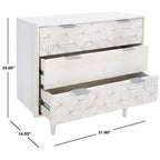 Commode de chambre à coucher SAFAVIEH Cena à 3 tiroirs