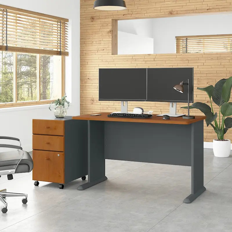 Bureau Série A 48W avec caisson mobile de Bush Business Furniture