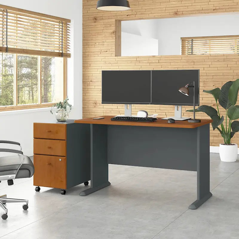 Bureau Série A 48W avec caisson mobile de Bush Business Furniture