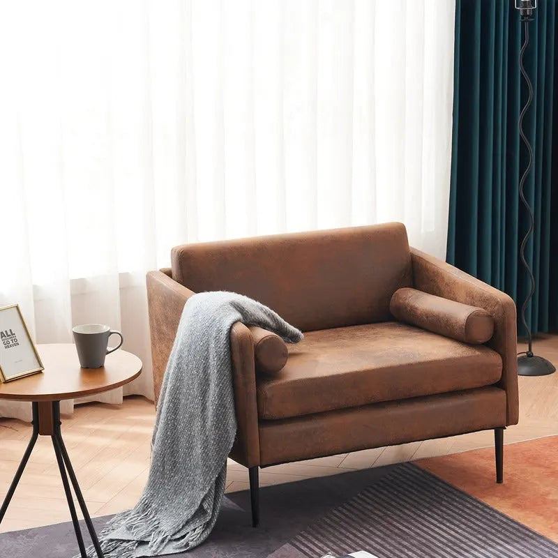 Fauteuil d'appoint d'intérieur rond, 1,5 place, recouvert de tissu métallisé et doté d'un coussin