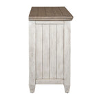 Meuble TV en carrelage blanc antique tabac Heartland de 56 pouces