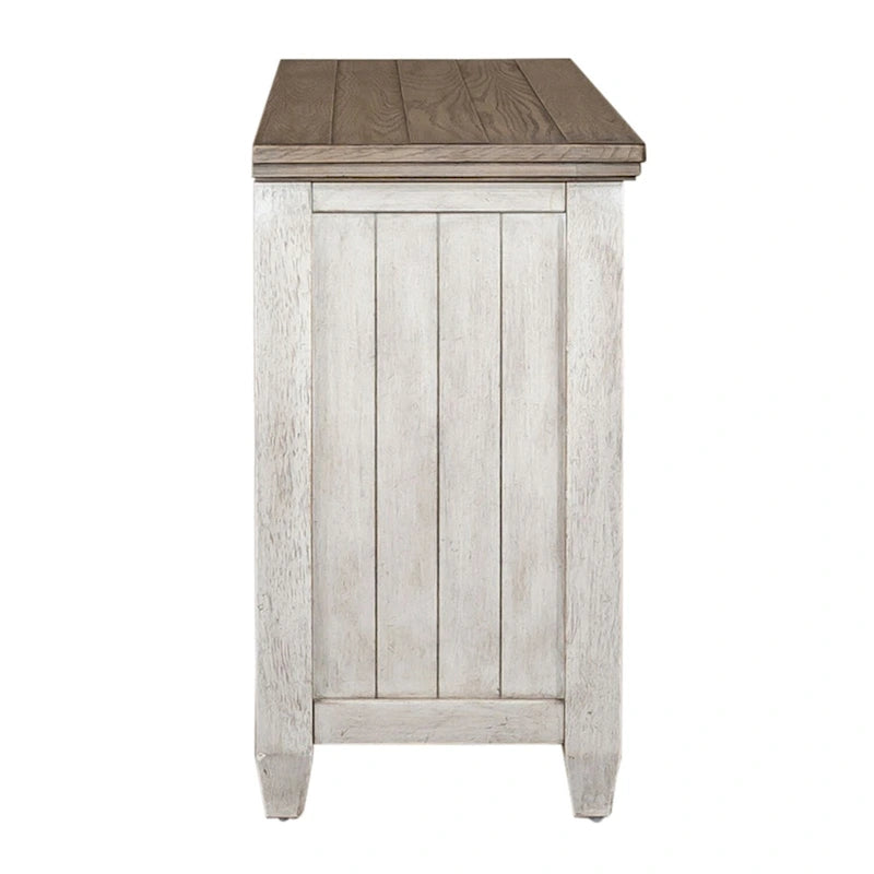 Meuble TV en carrelage blanc antique tabac Heartland de 56 pouces