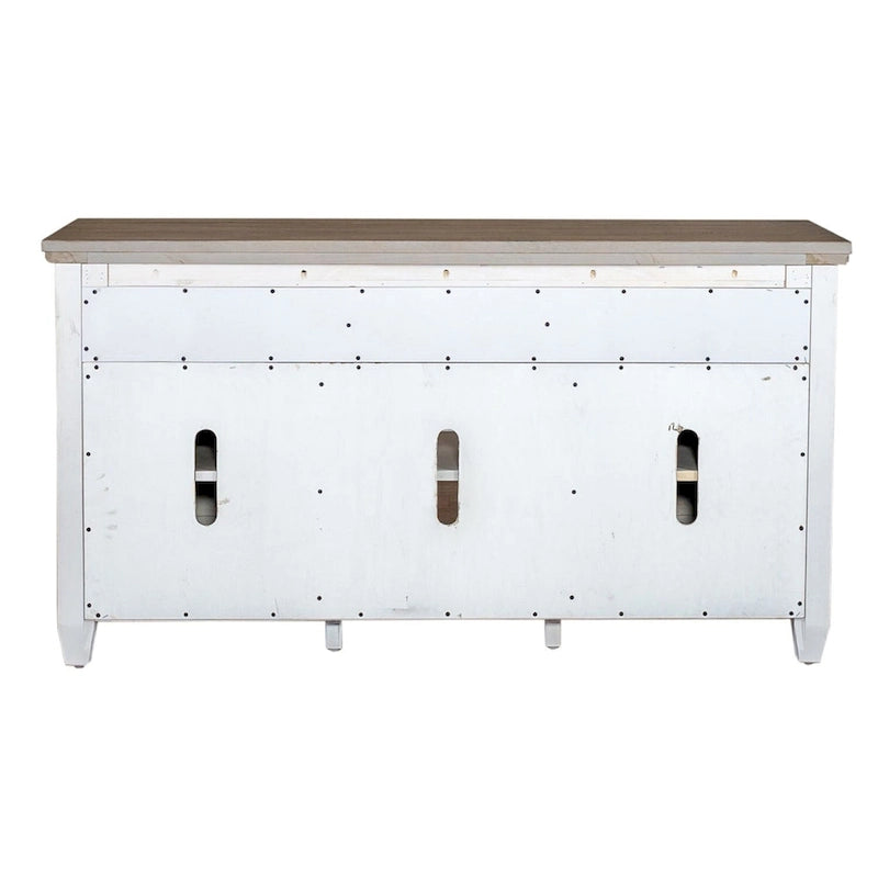 Meuble TV en carrelage blanc antique tabac Heartland de 56 pouces