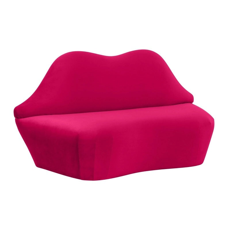 Canapé Lips Velvet - 67,7 cm (L) x 29,1 cm (P) x 36 cm (H)