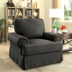 Fauteuil d'appoint rembourré en lin Cupa Transitional de Furniture of America