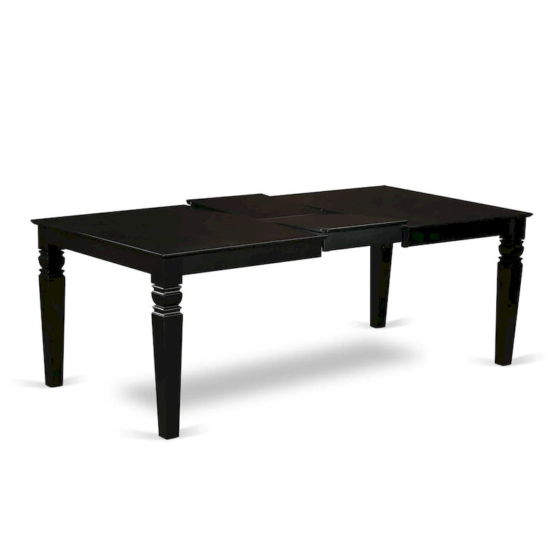 Ensemble de salle à manger East West Furniture - Table de cuisine rectangulaire et chaises de salle à manger, noir (nombre de pièces disponibles)