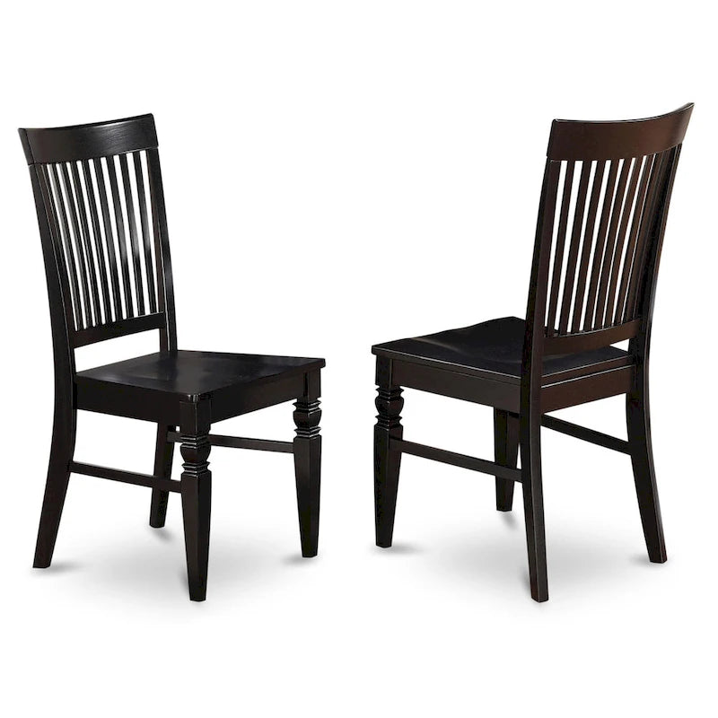 Ensemble de salle à manger East West Furniture - Table de cuisine rectangulaire et chaises de salle à manger, noir (nombre de pièces disponibles)