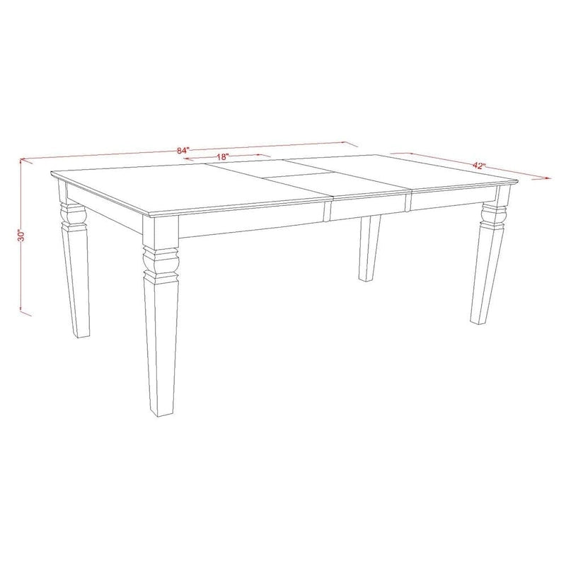Ensemble de salle à manger East West Furniture - Table de cuisine rectangulaire et chaises de salle à manger, noir (nombre de pièces disponibles)
