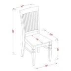 Ensemble de salle à manger East West Furniture - Table de cuisine rectangulaire et chaises de salle à manger, noir (nombre de pièces disponibles)