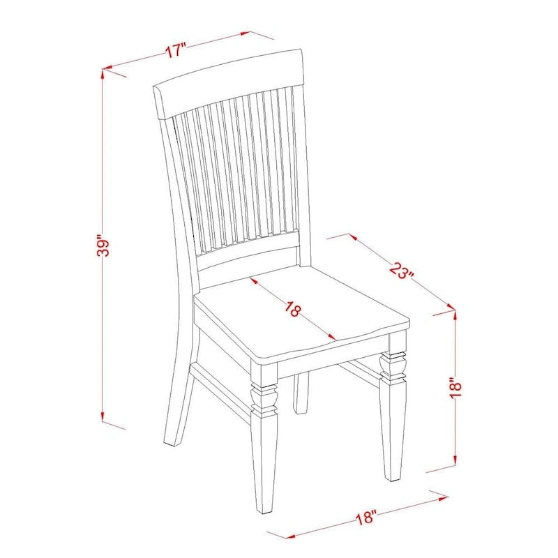 Ensemble de salle à manger East West Furniture - Table de cuisine rectangulaire et chaises de salle à manger, noir (nombre de pièces disponibles)