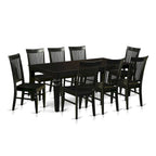 Ensemble de salle à manger East West Furniture - Table de cuisine rectangulaire et chaises de salle à manger, noir (nombre de pièces disponibles)