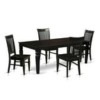 Ensemble de salle à manger East West Furniture - Table de cuisine rectangulaire et chaises de salle à manger, noir (nombre de pièces disponibles)