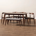 Ensemble de salle à manger moderne rembourré Carson Carrington Jula, 6 pièces