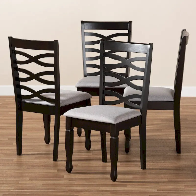 Ensemble de 4 chaises de salle à manger modernes et contemporaines