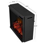 Meuble TV électrique Frederick 72 avec cheminée intégrée en chêne châtaignier par Real Flame - 183 cm (L) x 39 cm (l) x 76 cm (H)
