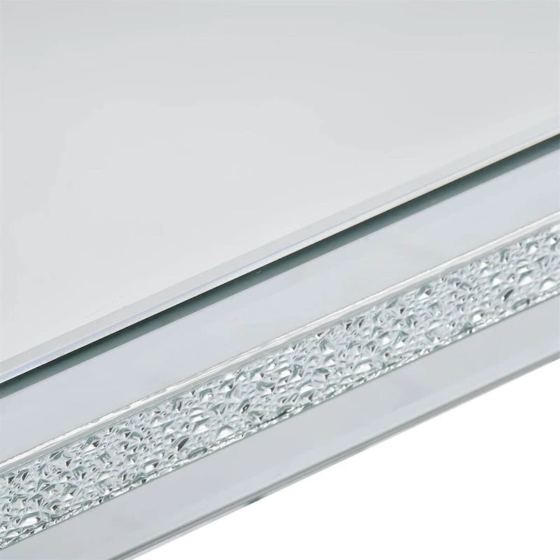 Ensemble de 3 tables basses modernes en verre miroir Merax