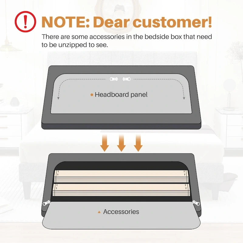 Cadre de lit double avec tête de lit réglable, sans sommier, cadre de lit plateforme recouvert de lin avec support à lattes en bois