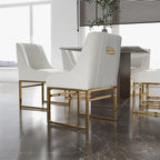 Chaise de salle à manger contemporaine SEYNAR en velours avec pieds en métal, lot de 6