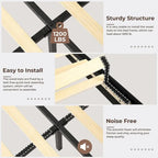 Cadre de lit avec tête de lit haute et rangement intégré