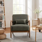 Fauteuil d'appoint moderne Ebello en bois massif