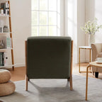 Fauteuil d'appoint moderne Ebello en bois massif