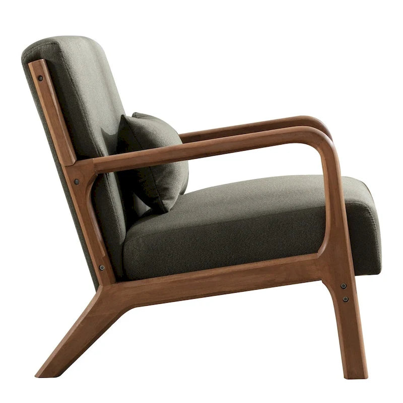 Fauteuil d'appoint moderne Ebello en bois massif