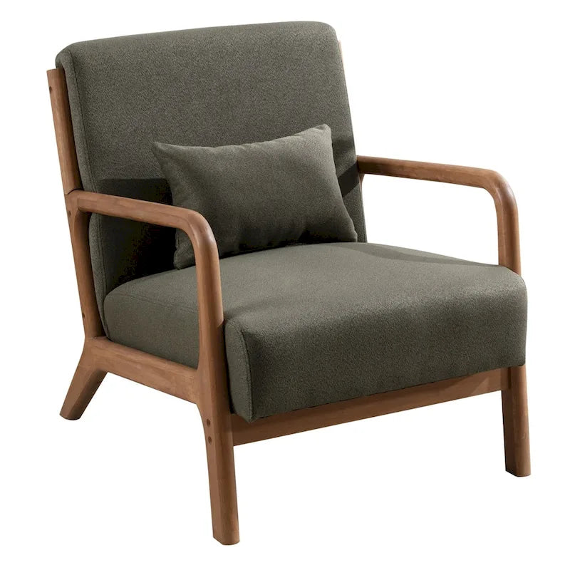 Fauteuil d'appoint moderne Ebello en bois massif