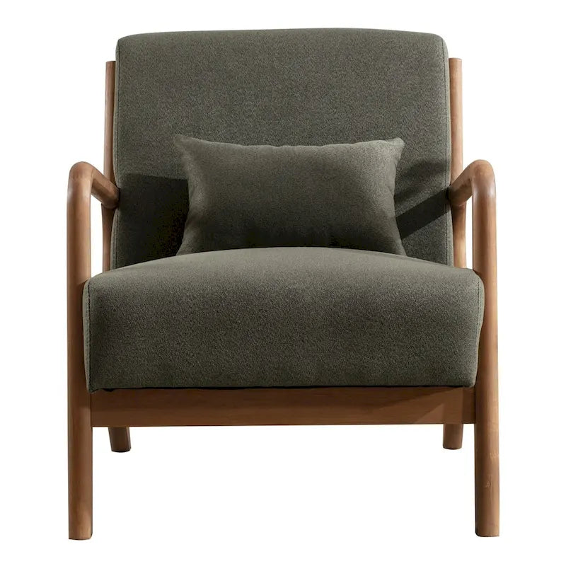 Fauteuil d'appoint moderne Ebello en bois massif