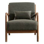 Fauteuil d'appoint moderne Ebello en bois massif