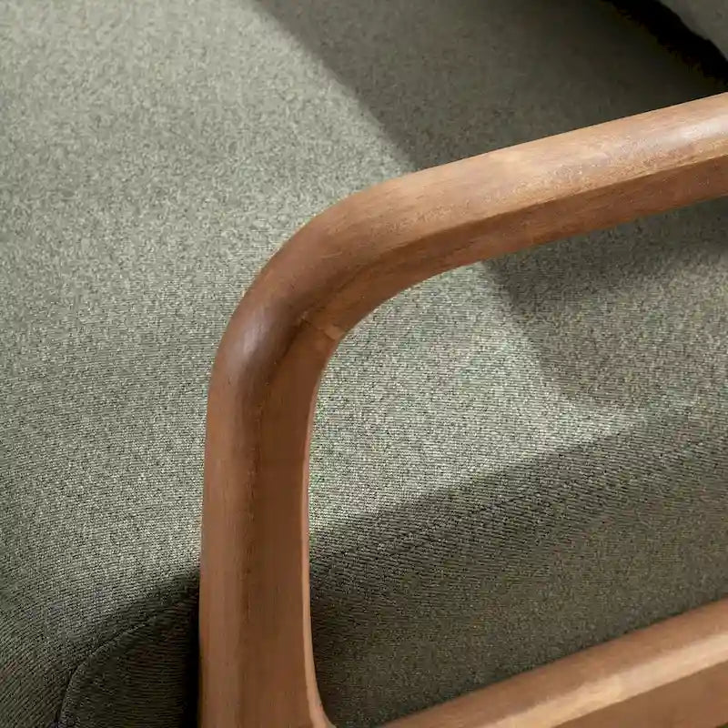 Fauteuil d'appoint moderne Ebello en bois massif