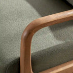 Fauteuil d'appoint moderne Ebello en bois massif