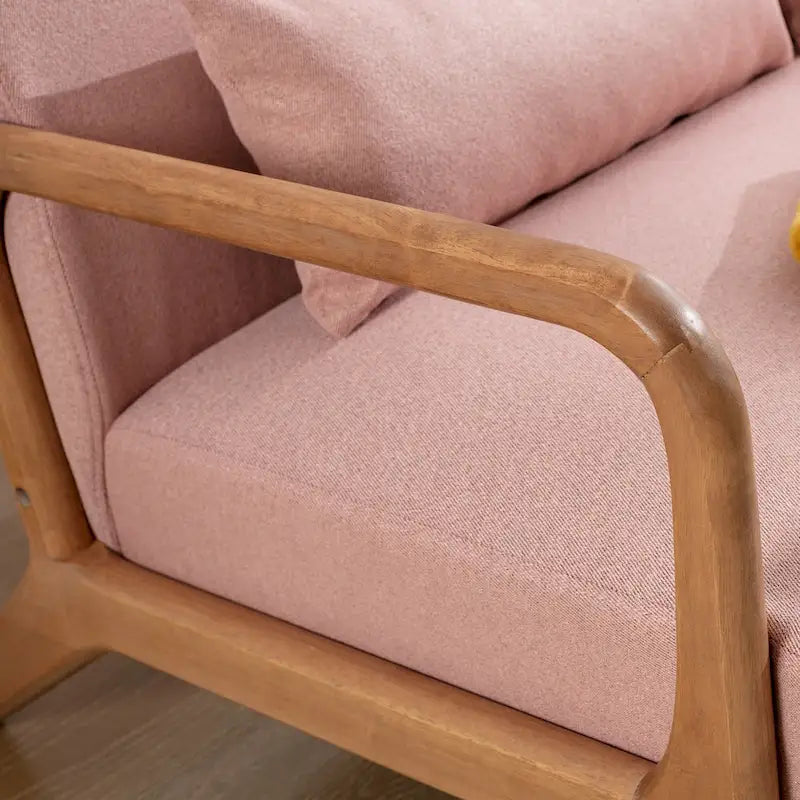 Fauteuil d'appoint moderne Ebello en bois massif