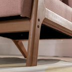 Fauteuil d'appoint moderne Ebello en bois massif