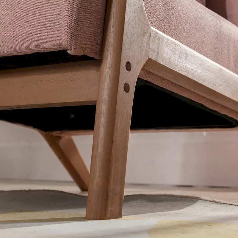 Fauteuil d'appoint moderne Ebello en bois massif