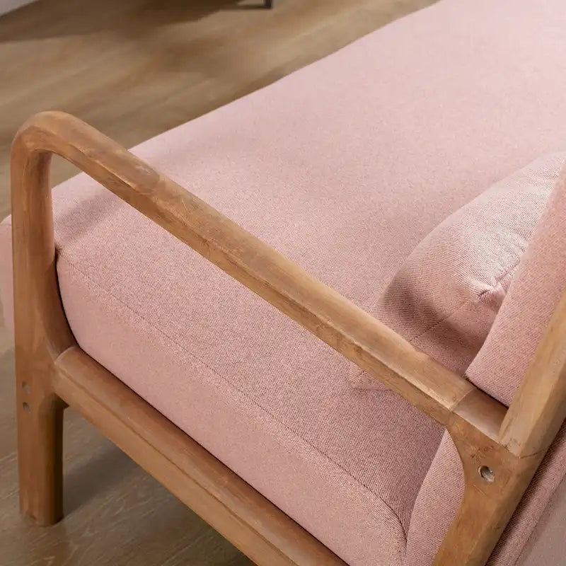 Fauteuil d'appoint moderne Ebello en bois massif