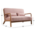 Fauteuil d'appoint moderne Ebello en bois massif