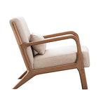 Fauteuil d'appoint moderne Ebello en bois massif