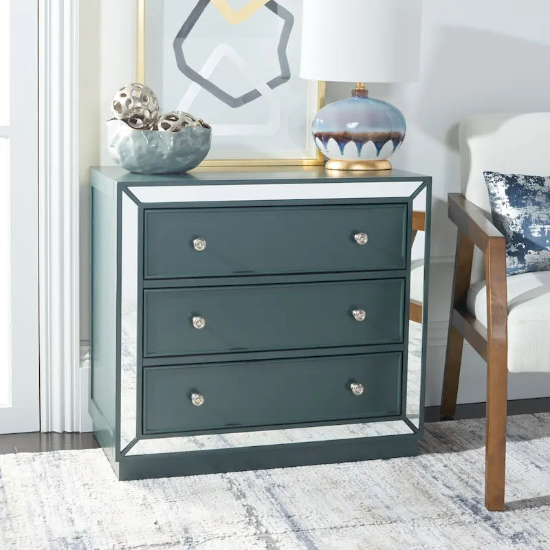 Commode à trois tiroirs miroir SAFAVIEH Amey